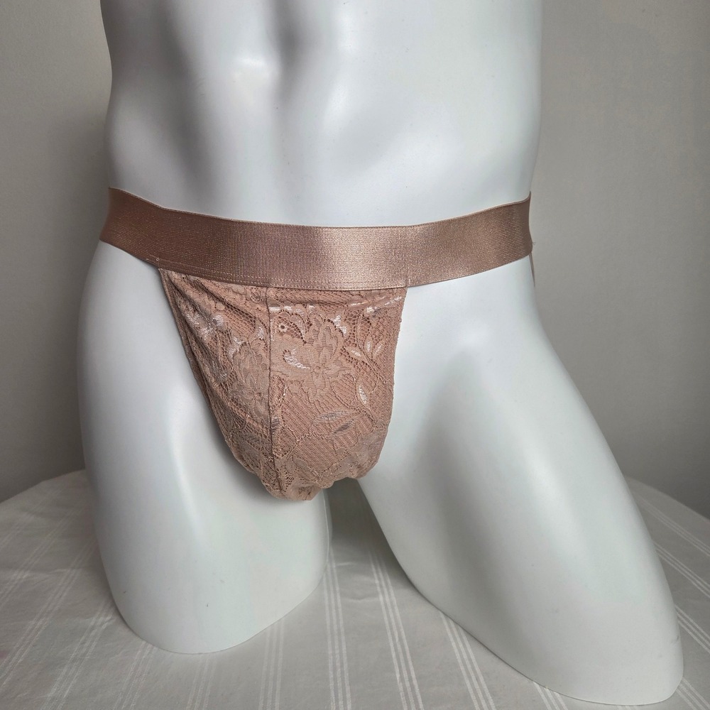 Cosabella Men's Luxury Italian Lace Jockstrap Brown Floral Sette XL